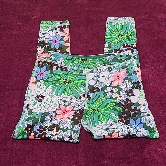 Lilly Pulitzer Luxletic Leggings Pants for Girls 👧 Size M (6-7) Multicolor - Picture 2 of 8